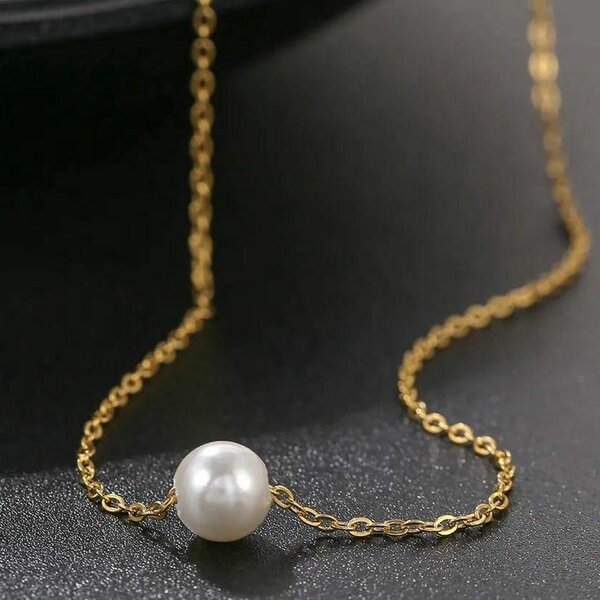 Gold plated  pearl stone  buy one get one free