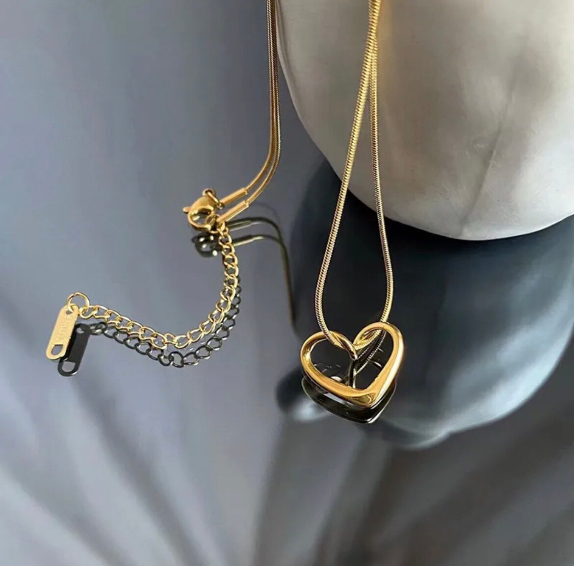 Collier Coeur Doré Élégant