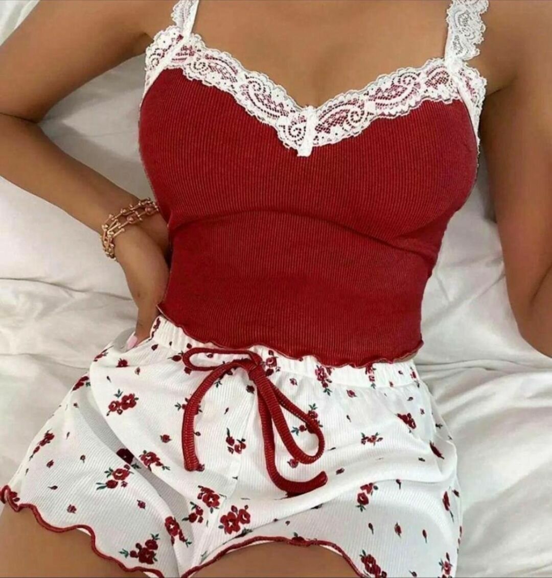 Pyjama en Dentelle Femme Élegant