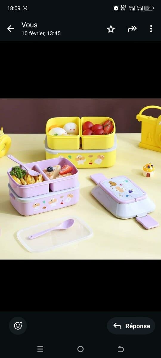 Boîte Lunch Enfant Colorée