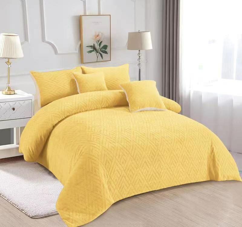 *6pcs set Milk Velvet Duvet*  Duvet 1pc Bedsheet 1pc Pillows