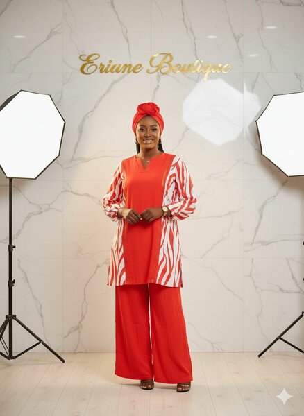 Ensemble élégant orange