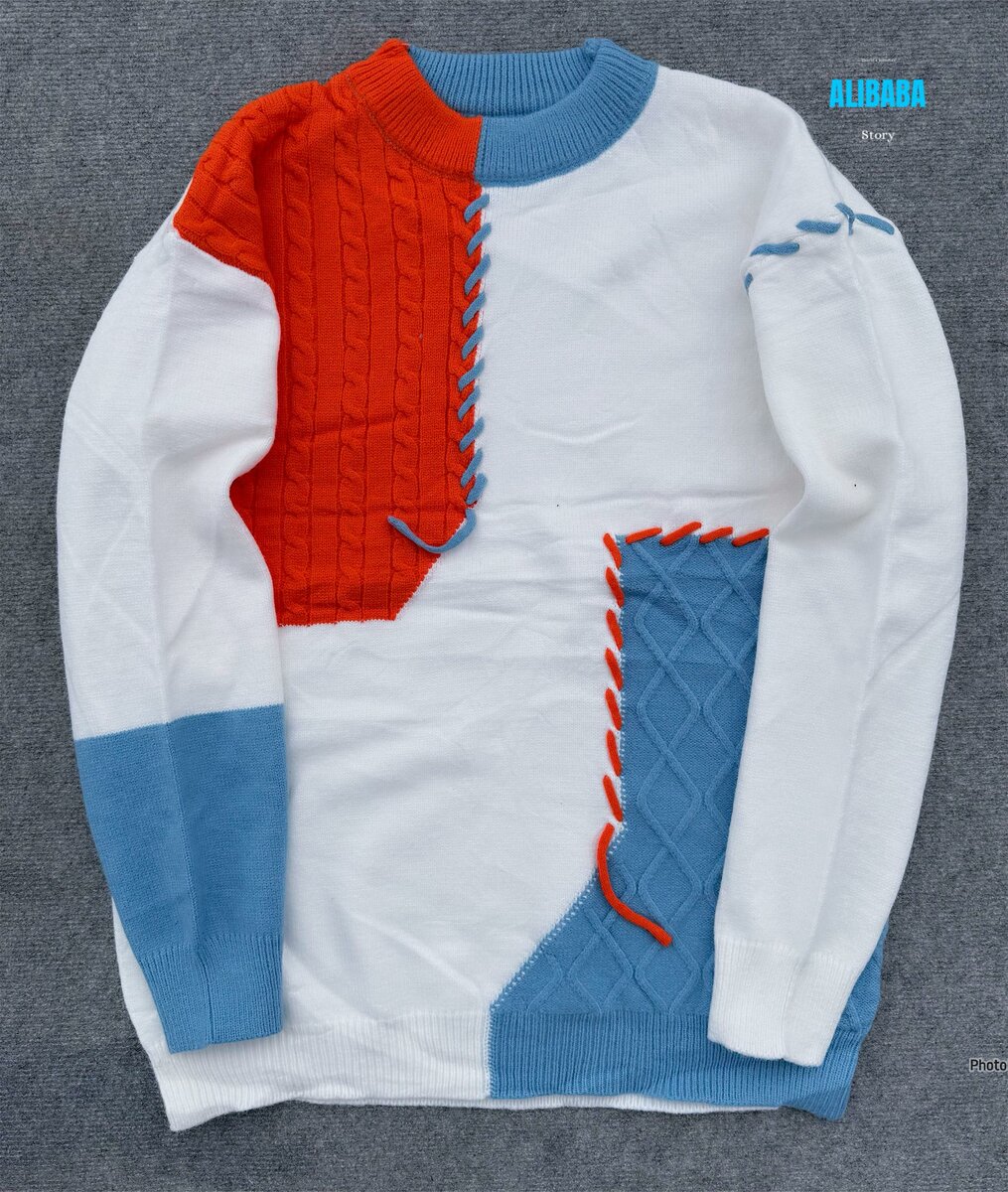 Pull Patchwork Coloré Unisexe