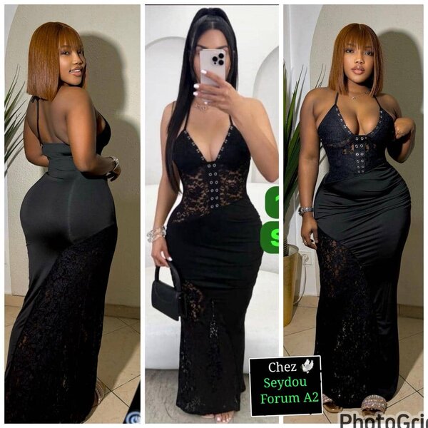 Robe Élegante Noire en Dentelle