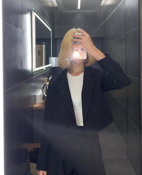 Черный укороченный пиджак