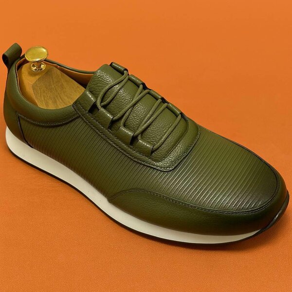 Baskets homme vert élégantes