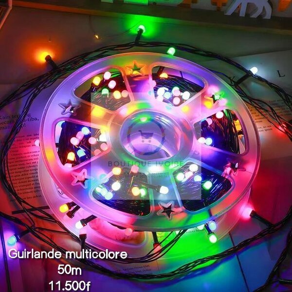 Guirlande LED multicolore 50m