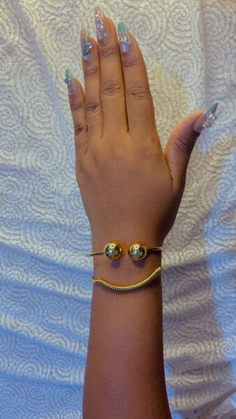 Bracelet en acier doré