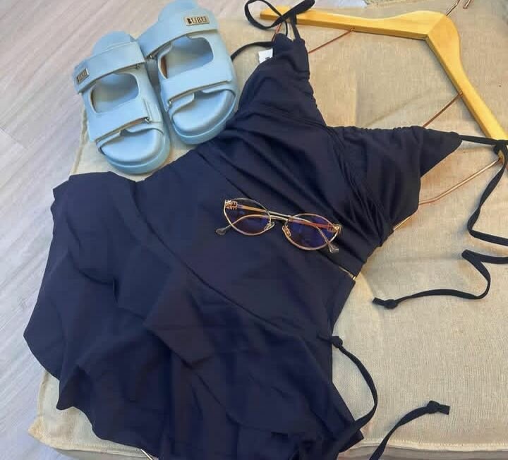 Bikini Bleu à Motifs Marins