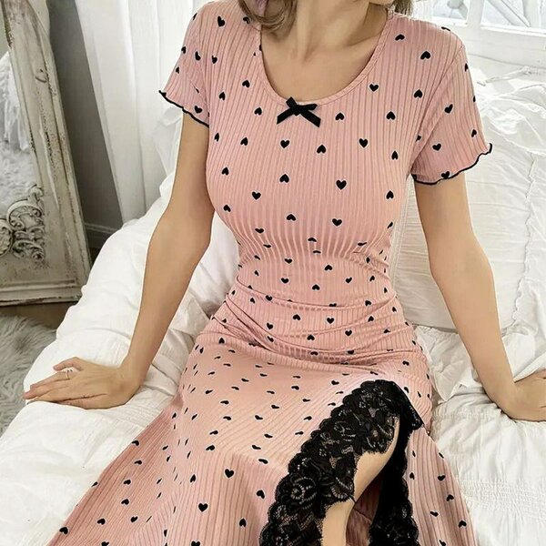 Robe d'été à pois cœur