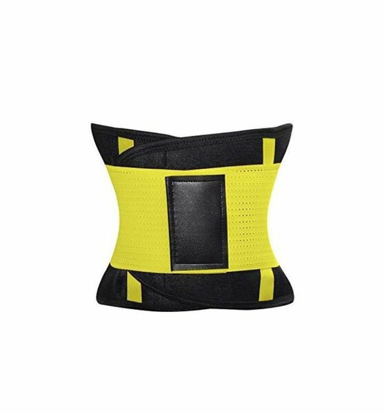 Adjustable Abdominal Waist Trainer Belt - Yellow/Black