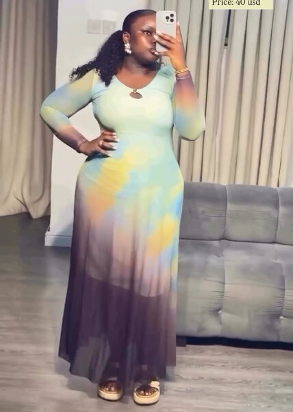 Robe longue dégradé élégante