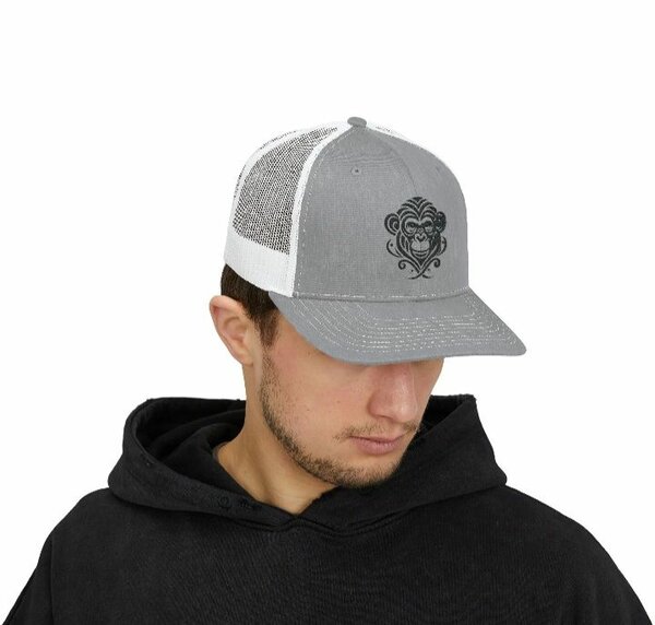 _Baseball Trucker Cap  Ash white