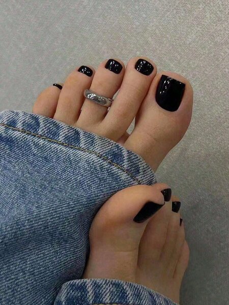 Ongles Noires Autocollantes