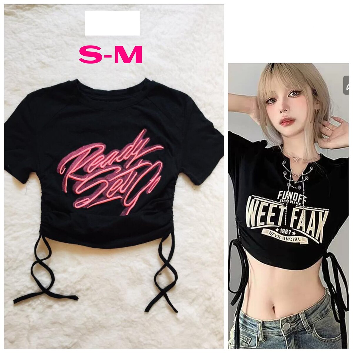 Salaula crop tops and tops