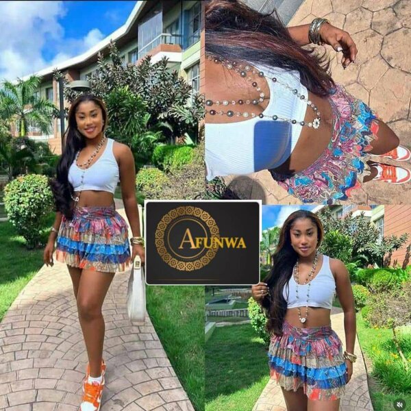 Jupe évasée multicolore bohème