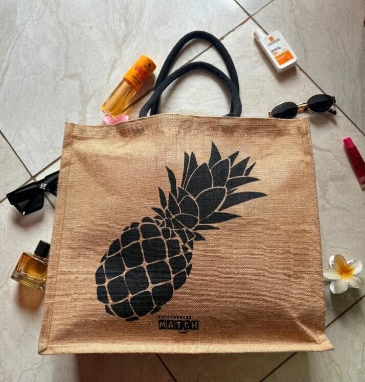 Sac fourre-tout ananas en toile