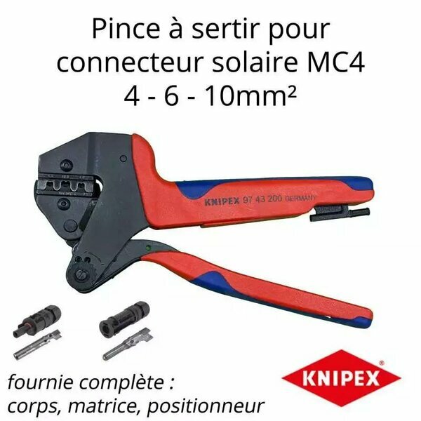 Pince à sertir MC4 Knipex