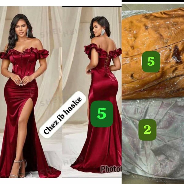 Robe soirée rouge élégante