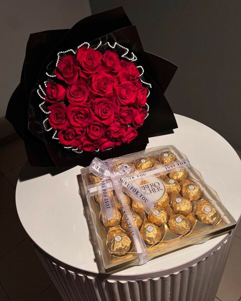 Bouquet Roses et Chocolats