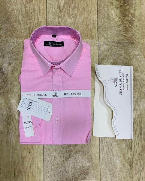 Chemise classique rose homme