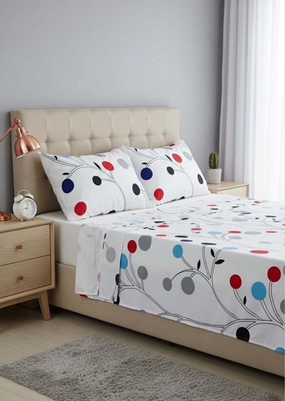 Parure de lit motif géométrique