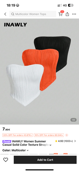 Top tube texturé multicolore