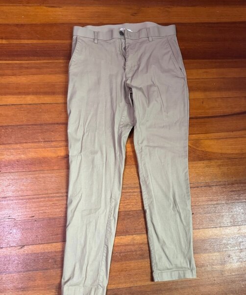 Pantalon slim beige homme