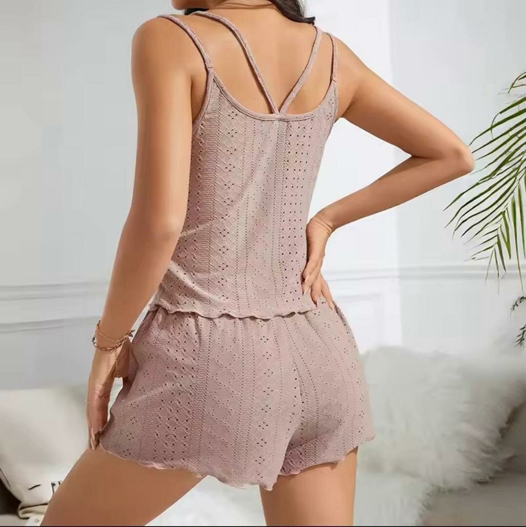 Pyjama léger en dentelle femme