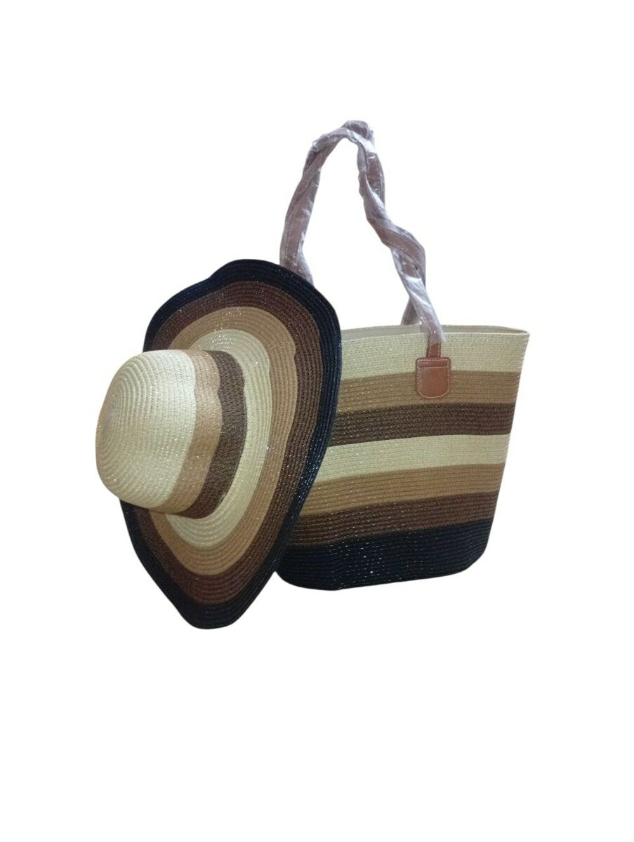Ensemble chapeau et sac plage