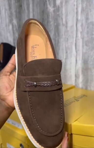 Mocassins en daim marron