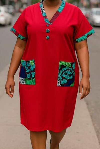 Robe Rouge Chic Ethnique