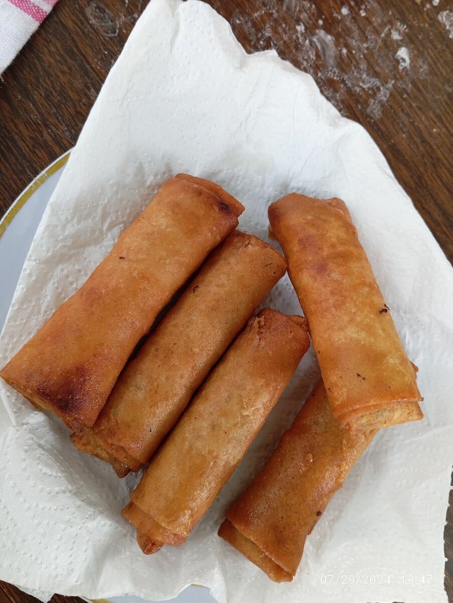 Frozen spring rolls and Samosa