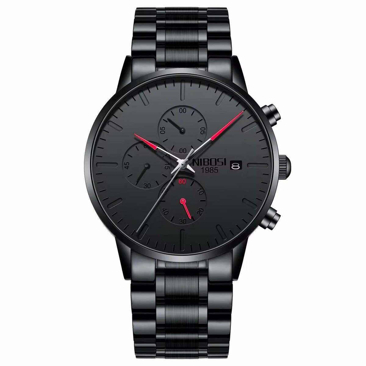 Montre Homme NIBOSI Noir Élégante