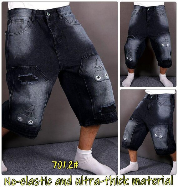 Pantalons courts épais en jean