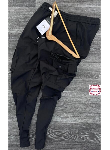 Joggers cargo noir pour hommes