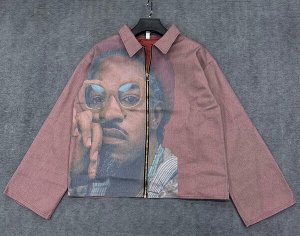 Veste en jean imprimée moderne