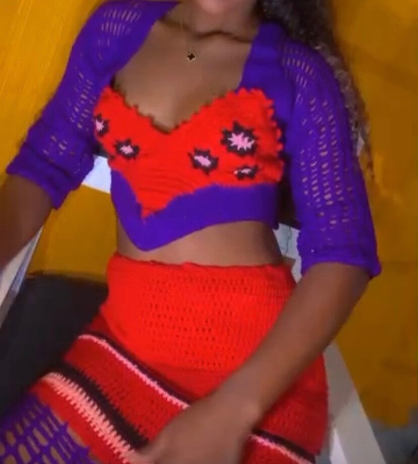 Ensemble crochet coloré