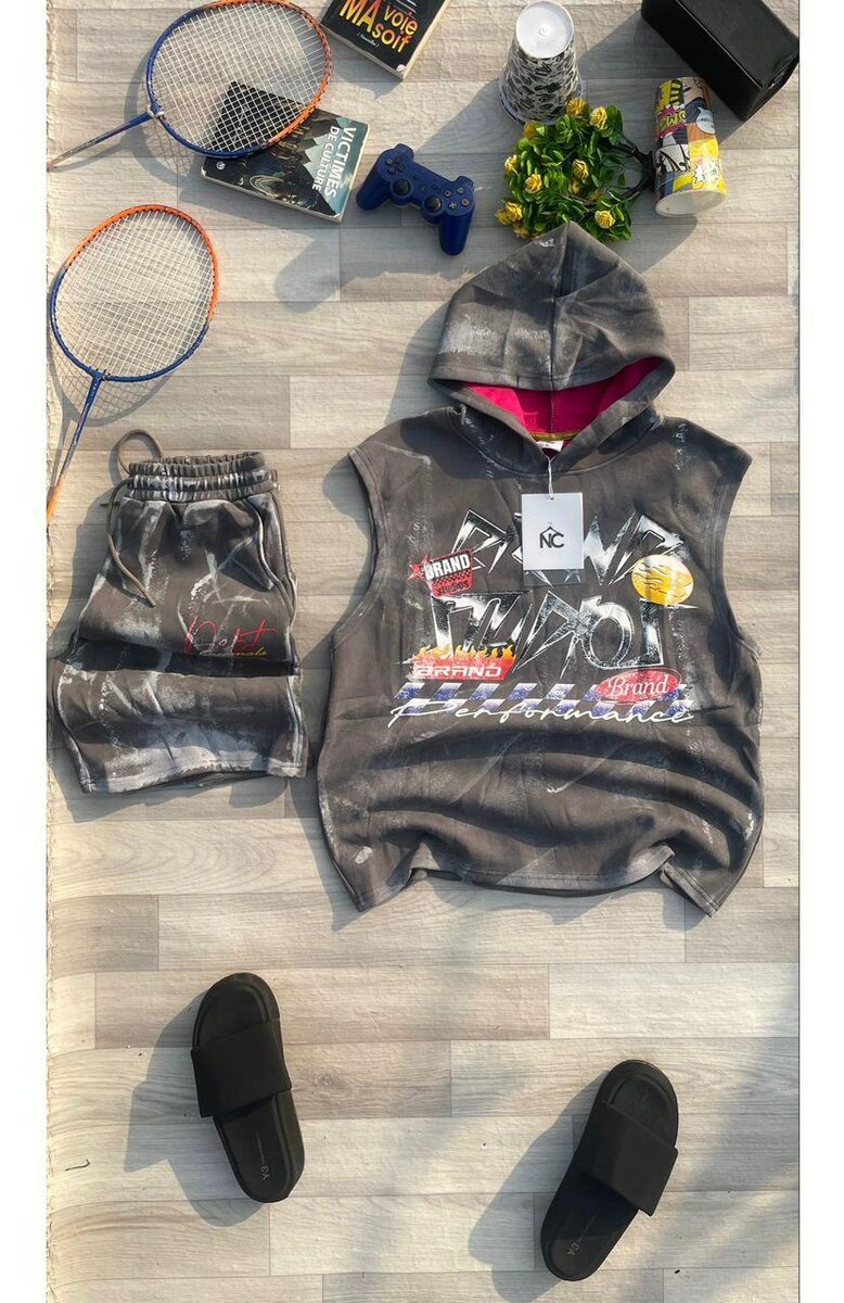 Ensemble survêtement sans manches pour hommes