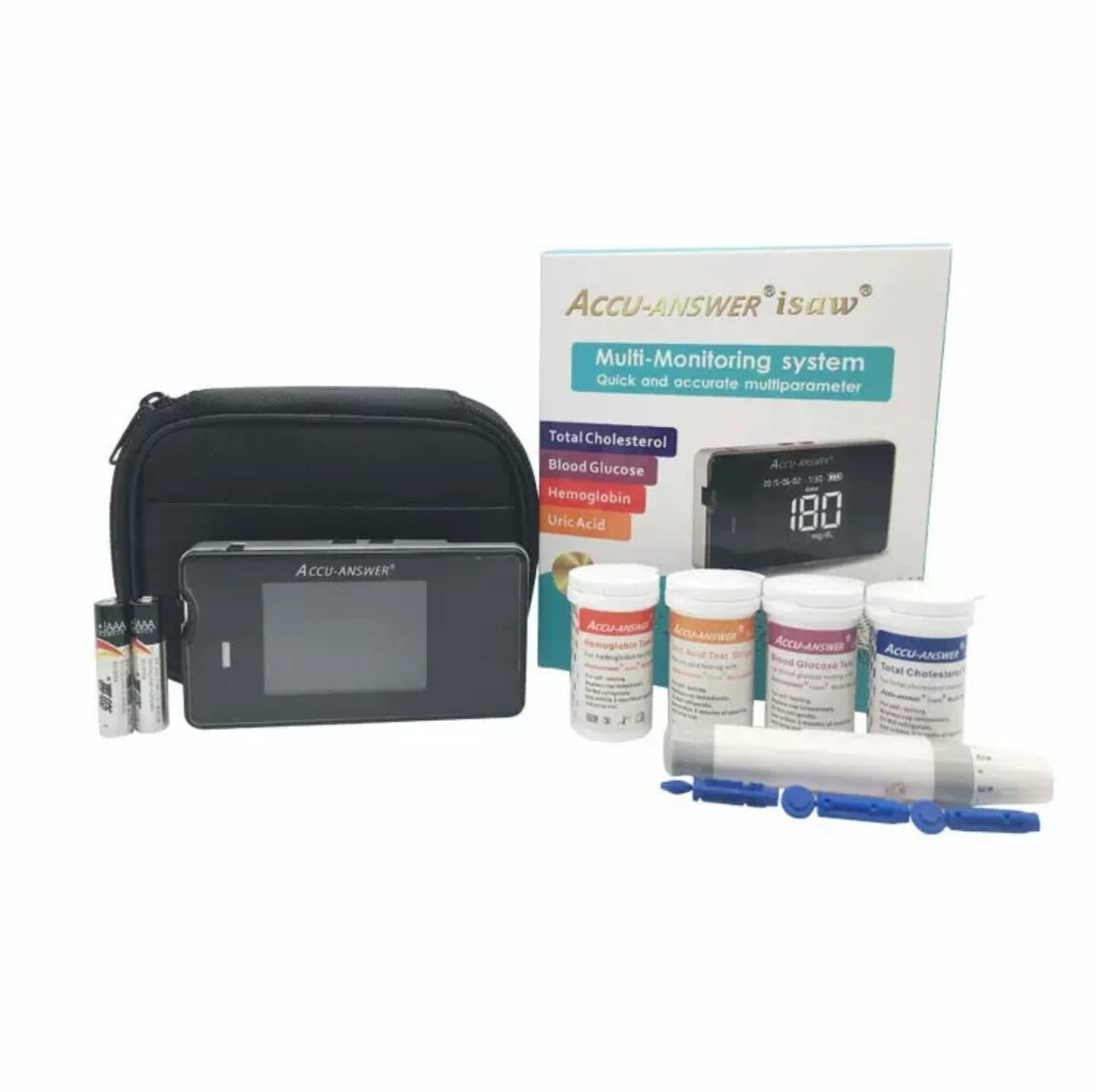 Glucometer, HB ,Cholestrol & Uric Acid Meter. 4 in 1 checker
