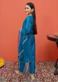 Printed cotton lawn three piece suit