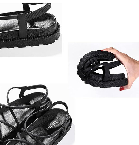 Sandales Noires Flexibles