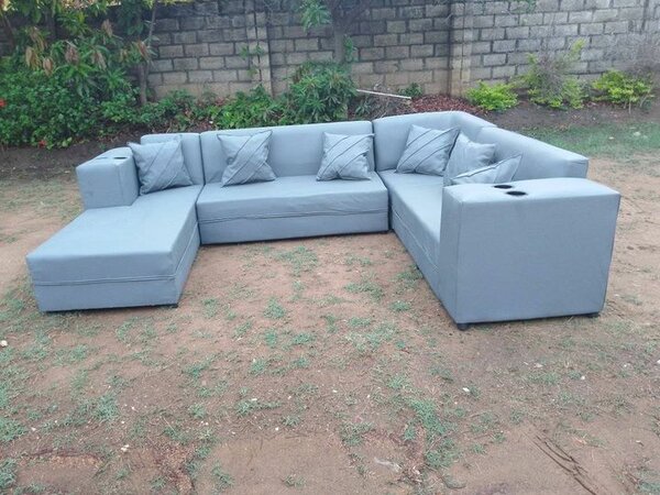  large set of gray furniture for the living room