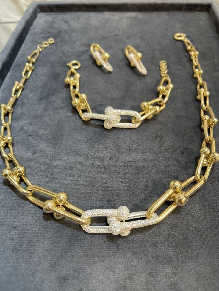 Parure Bijoux Chaîne Dorée