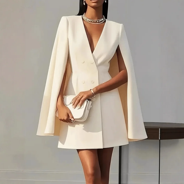 Mini robe chic avec cape intégrée