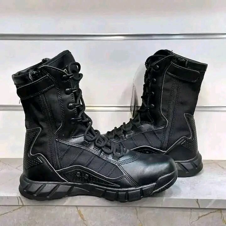 Bottines tactiques en cuir