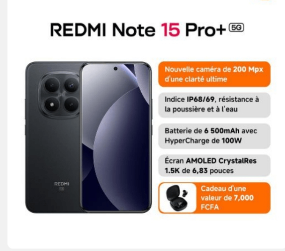REDMI Note 15 Pro+ 5G 200Mpx Smartphone