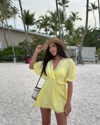 Zara yellow satin dress