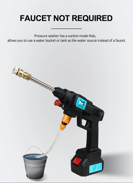 Rechargeable High Pressure Car / Motor washing Gun