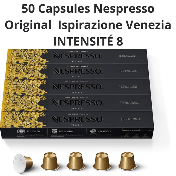 Nespresso 50 Capsules Original, Ispirazione Venezia Intensit